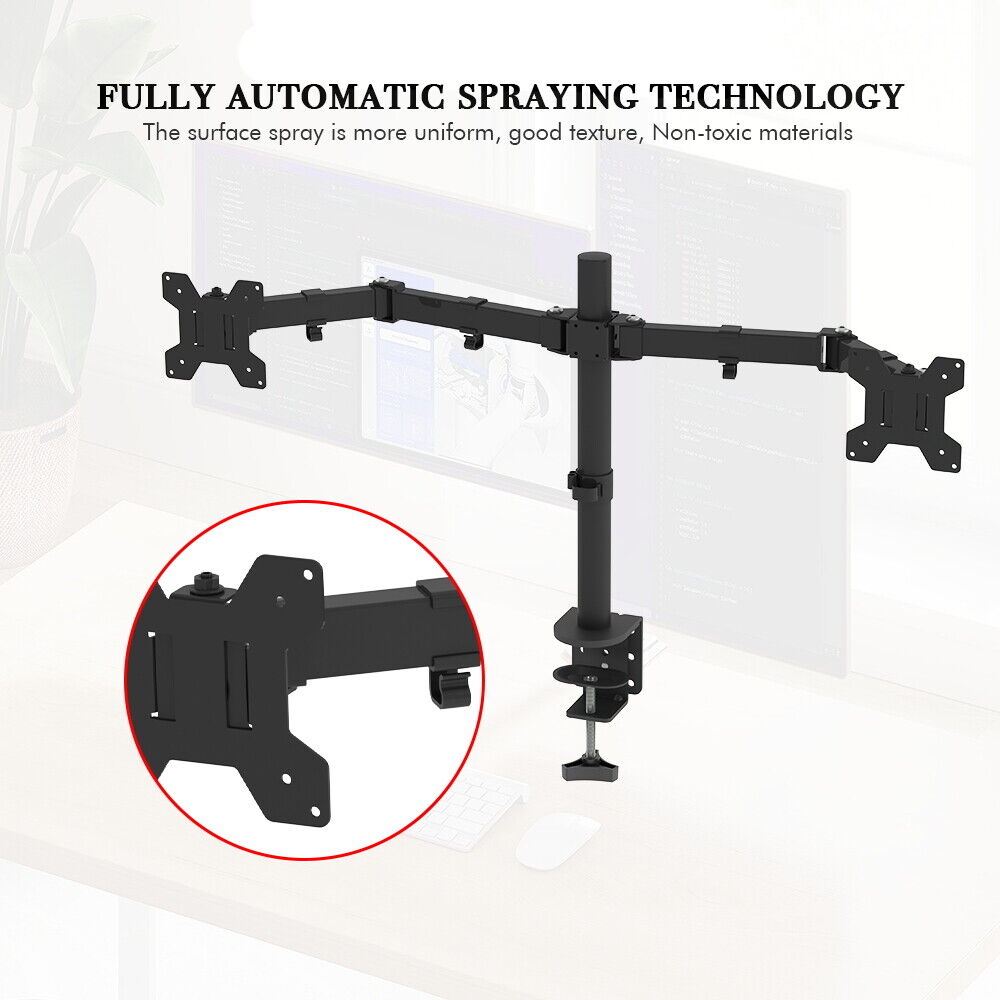 TV Stand Bracket DeskTop Monitor Table Double Fixed or Freestanding 13-27 inch