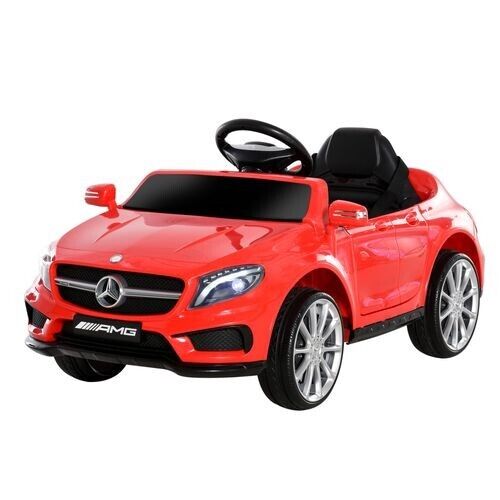 HOMCOM 6V Licensed Mercedes Benz Kids Ride On Car W/ Remote Light Music Red