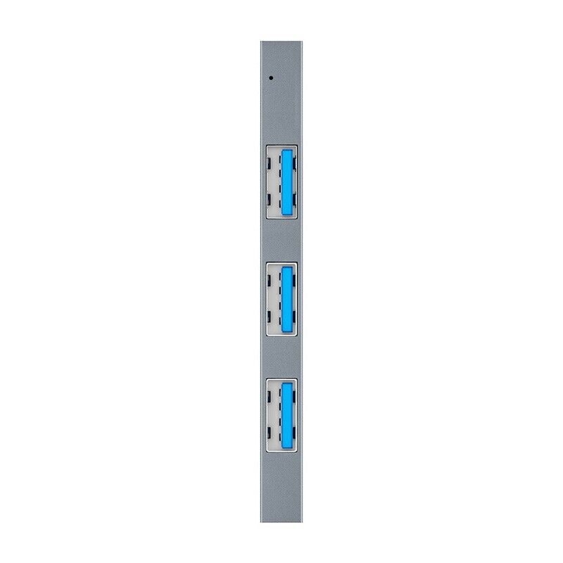 USB 3.0 Ultra Slim 4 Port Hub - Type A/C to 1 USB 3.0 + 3 x USB 2.0 Metal Shell