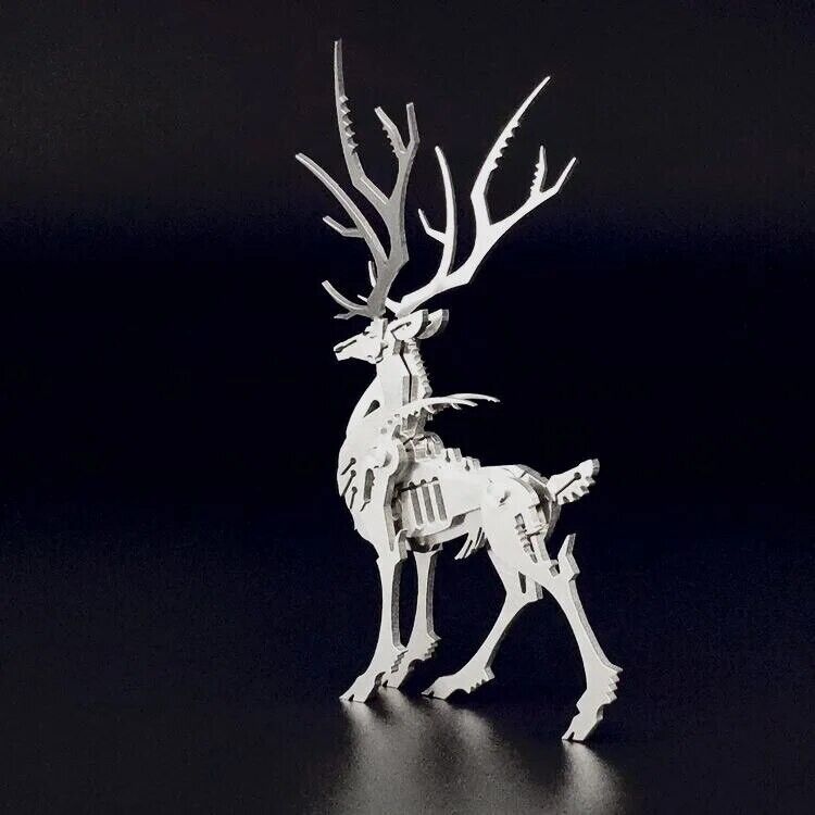 3D Metal Model Kits Deer 3D Puzzle Adult Punk Steampunk Mechanical Building Kit
