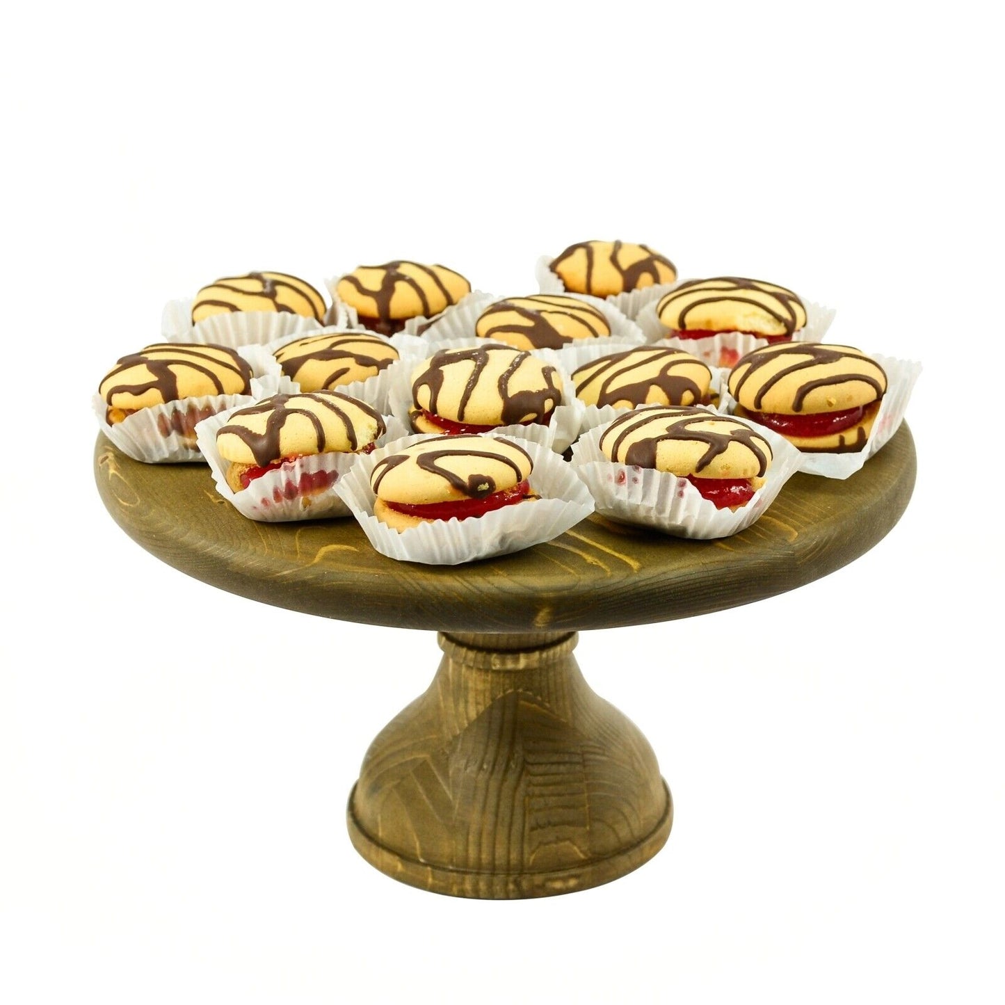 Wooden Cake stand Solid Wood Fruit Cupcake Platform Display 37cm