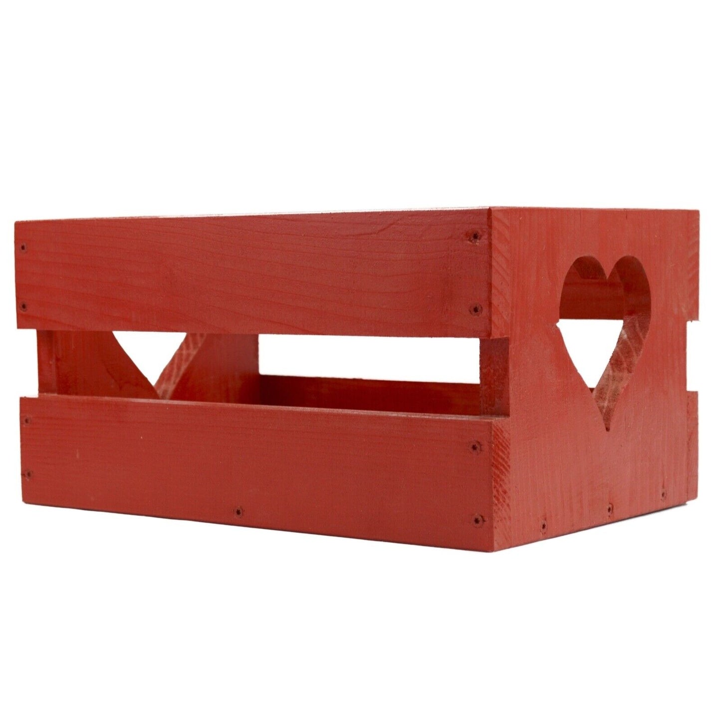 Heart Shaped Box Wooden Fruit Wine Storage Crate Unique Home Decor Organiser