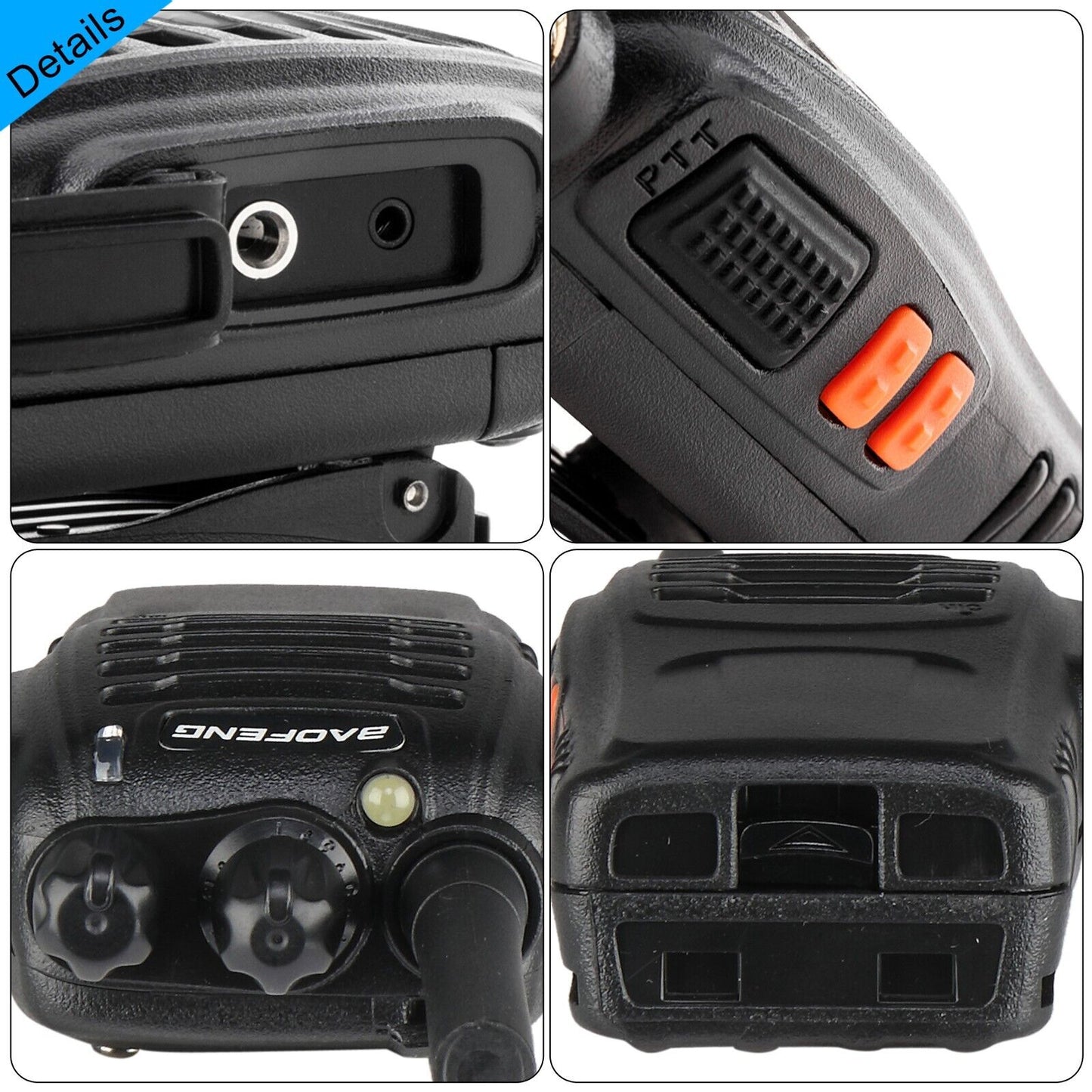 2x Baofeng BF-88e PMR446 Walkie Talkie Long Range Two Way Radio + Earpiece