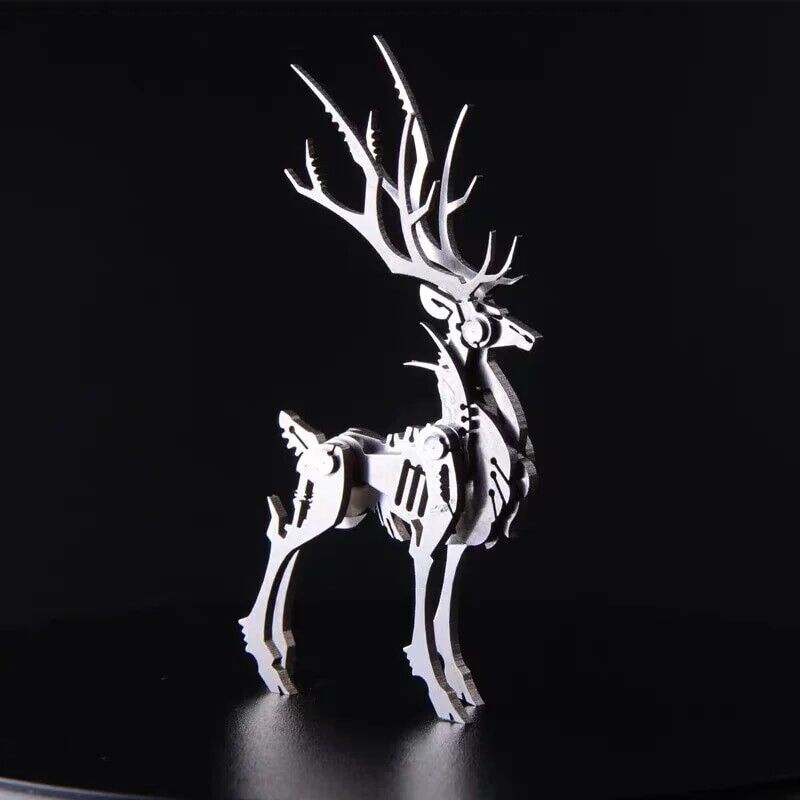 3D Metal Model Kits Deer 3D Puzzle Adult Punk Steampunk Mechanical Building Kit