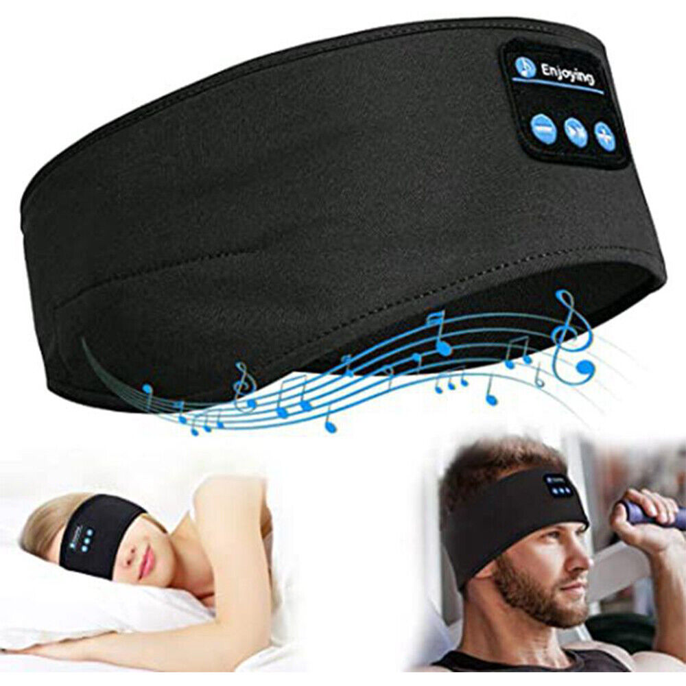 Wireless Bluetooth Headband Sleeping Eye Mask Headphones Headset Music Sports