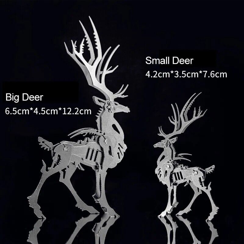 3D Metal Model Kits Deer 3D Puzzle Adult Punk Steampunk Mechanical Building Kit