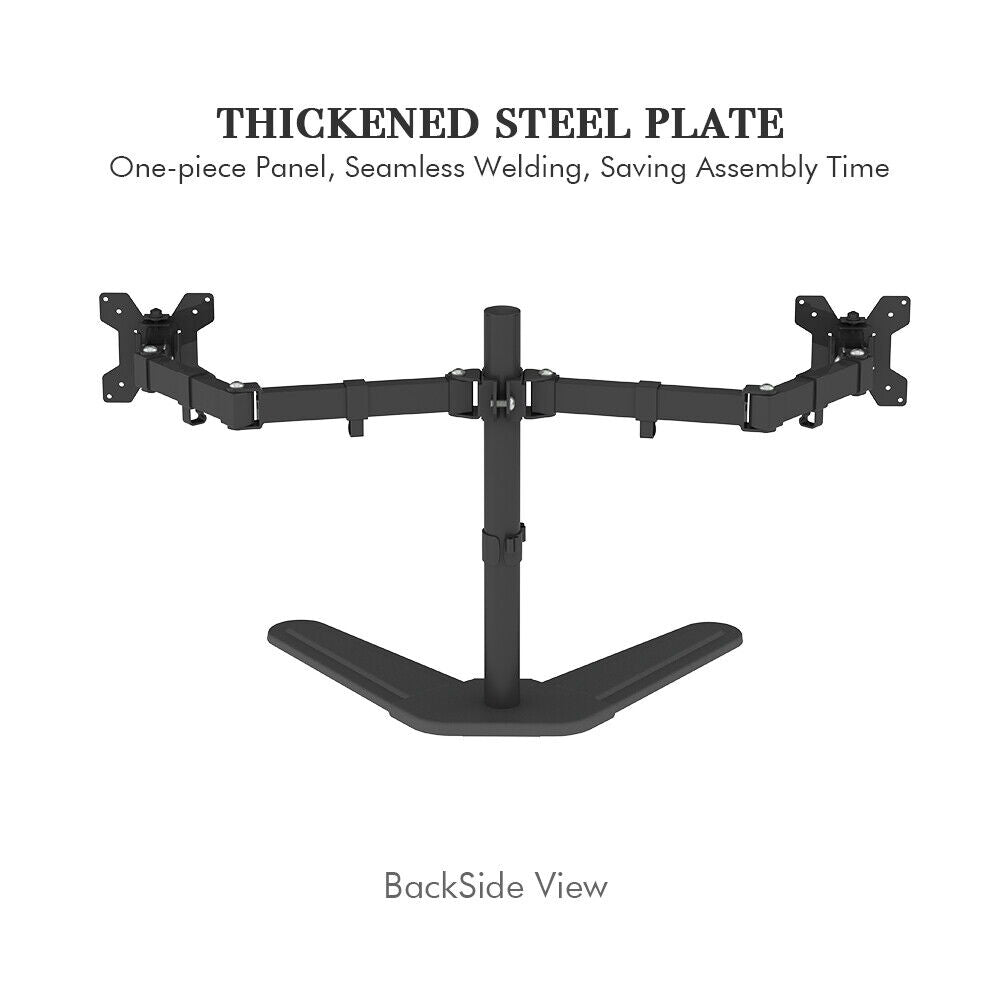 TV Stand Bracket DeskTop Monitor Table Double Fixed or Freestanding 13-27 inch