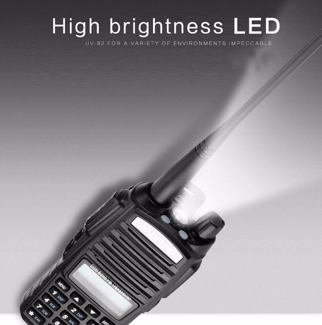 Upgraded BAOFENG UV-82 8W High Power Dual Band VHF/UHF Walkie Talkie + Earpiece