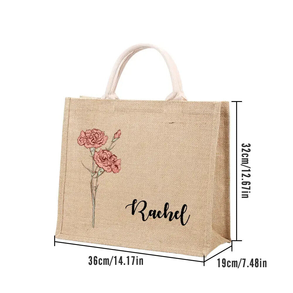 Shopping Shoulder Reusable Tote Custom Name Beach Summer Bag Gifts For Her
