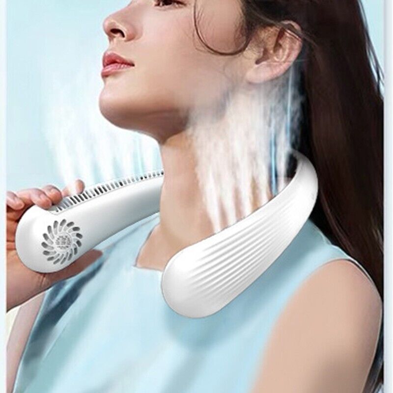 Portable Hanging Neck Fan Bladeless Hands Free Fan with 3 Speeds Rechargeable
