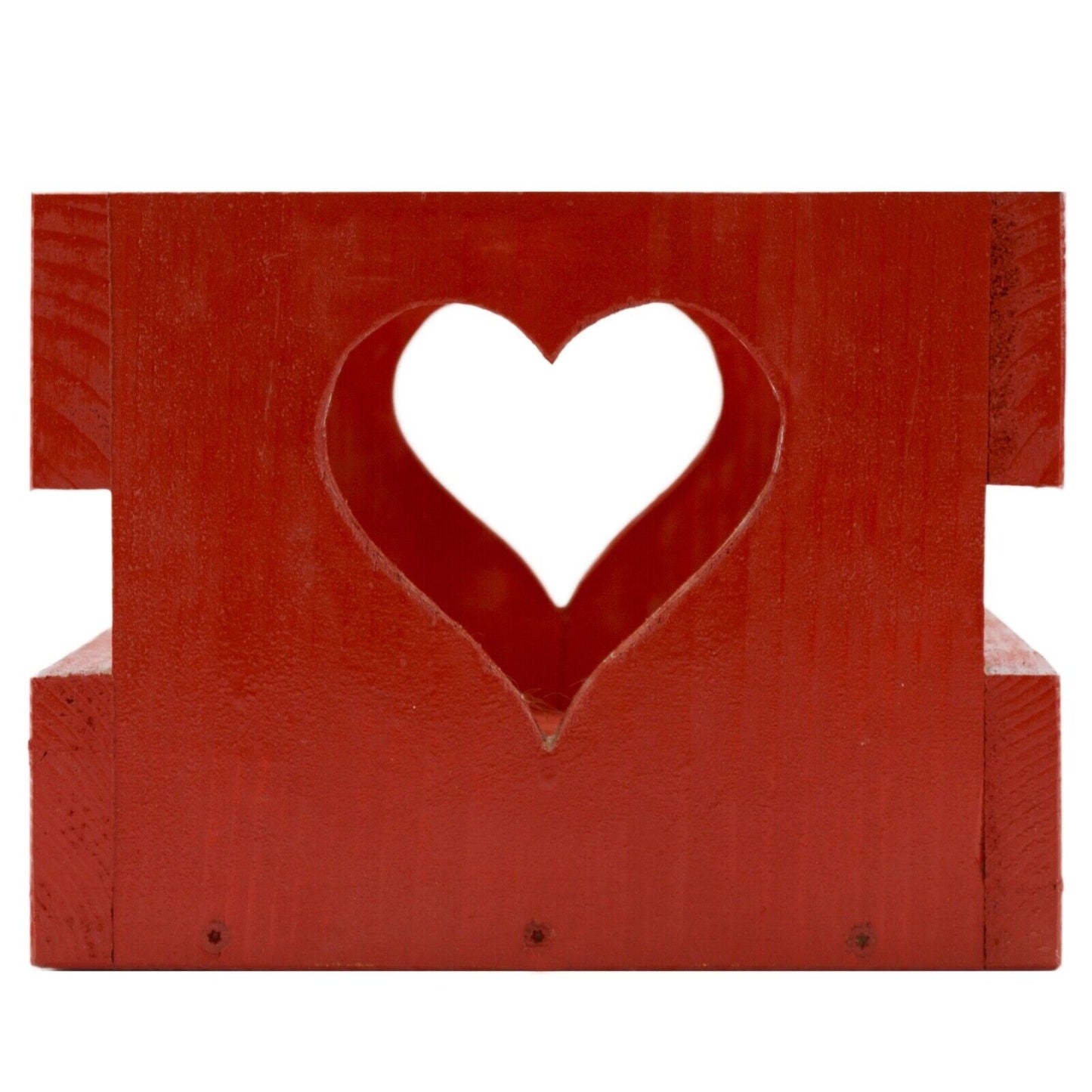 Heart Shaped Box Wooden Fruit Wine Storage Crate Unique Home Decor Organiser
