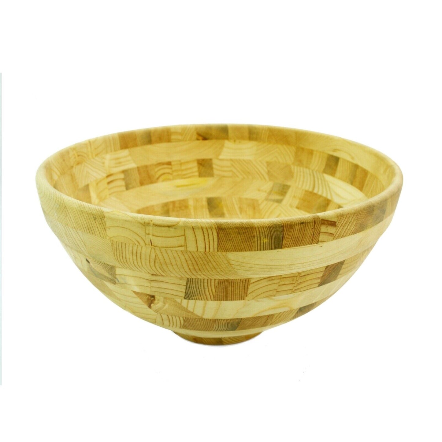 Wooden Kitchen Bowl 32cm Round Weave Dessert Salad Fruit Snack Food Serving
