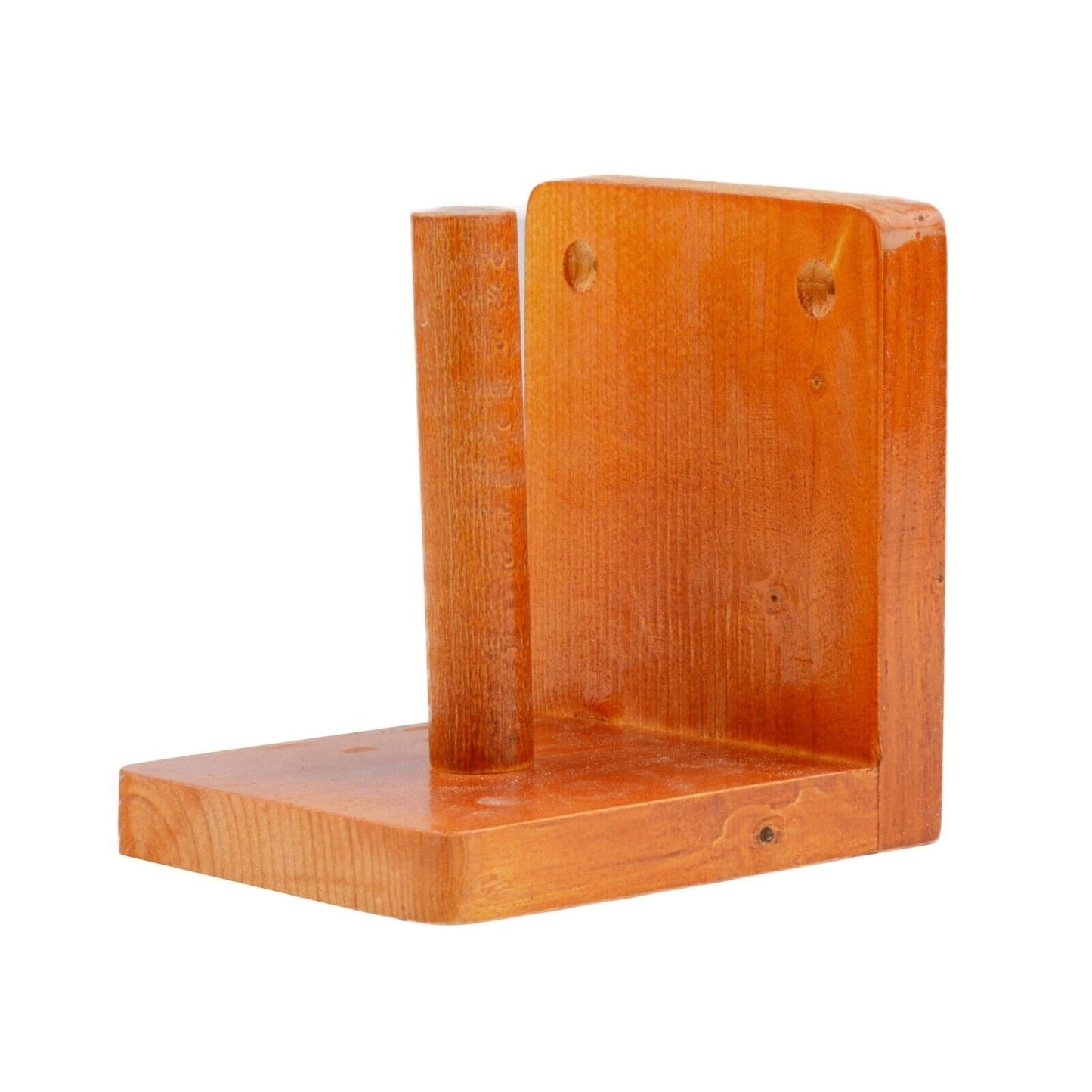 Wooden Toilet Loo Roll Holder Tissue Storage Wall Mounted Unique Accessory
