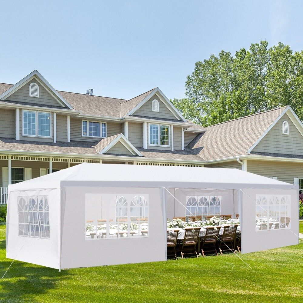 3M X 9M Heavy Duty Gazebo Garden Wedding Marquee Canopy Party Tent Shelter