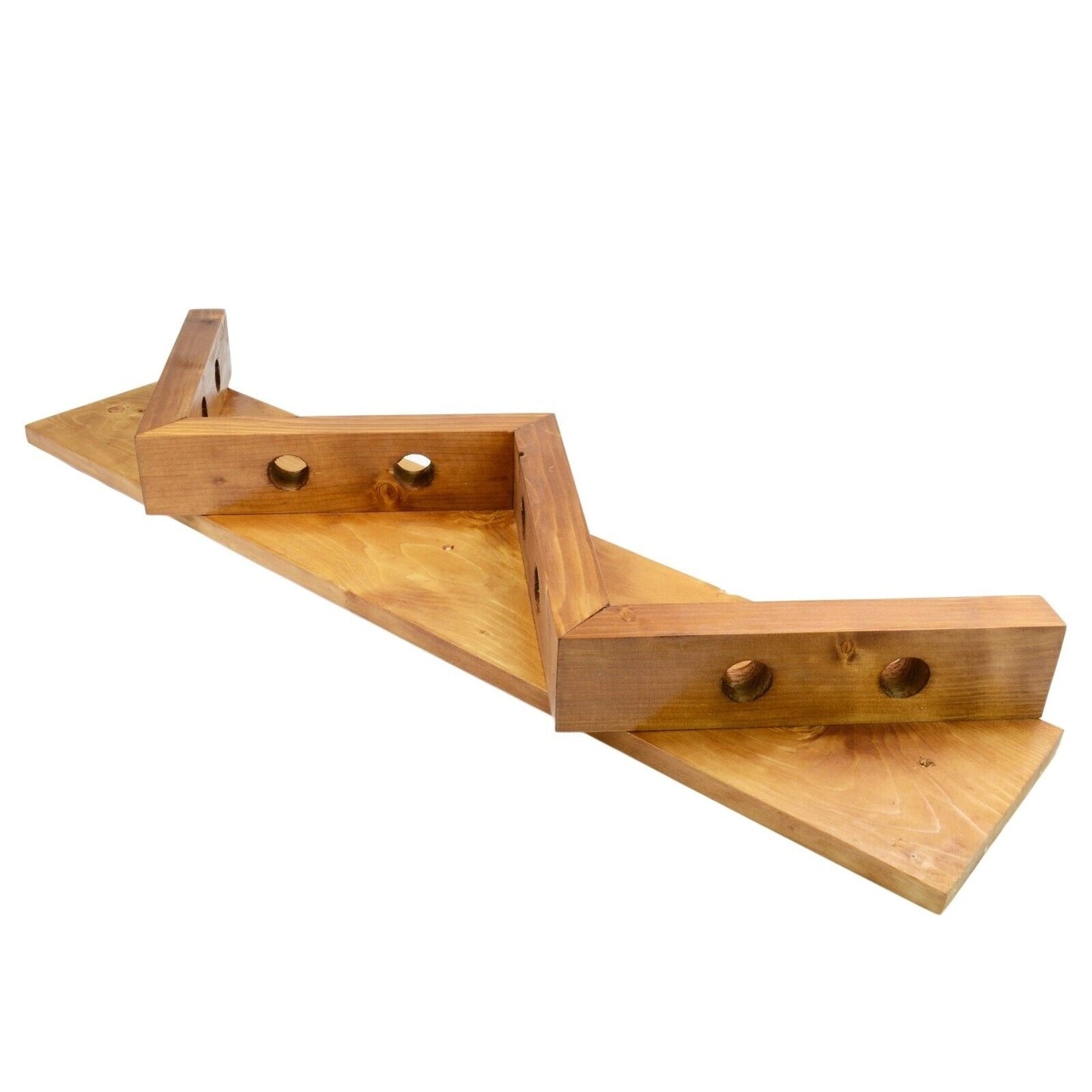 Unique ZigZag Wall Mounted Wine Rack 8 Bottles Holder Storage Display Home Decor