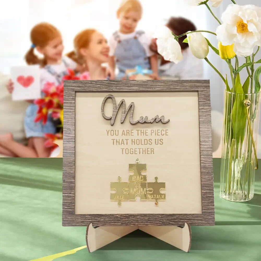 Personalised Puzzle Name Mum You Are the Piece that Holds Us Together Silver
