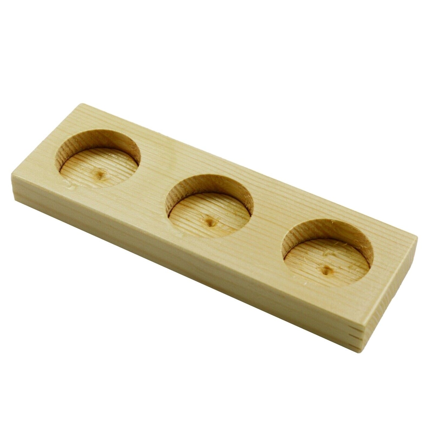 Candle Holder Holds 3 Wooden Tray, Tealight Vintage Candlestick Handmade UK