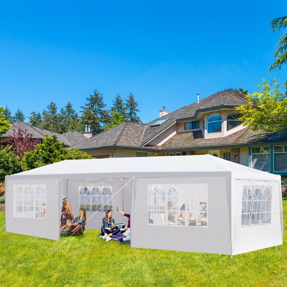 3M X 9M Heavy Duty Gazebo Garden Wedding Marquee Canopy Party Tent Shelter