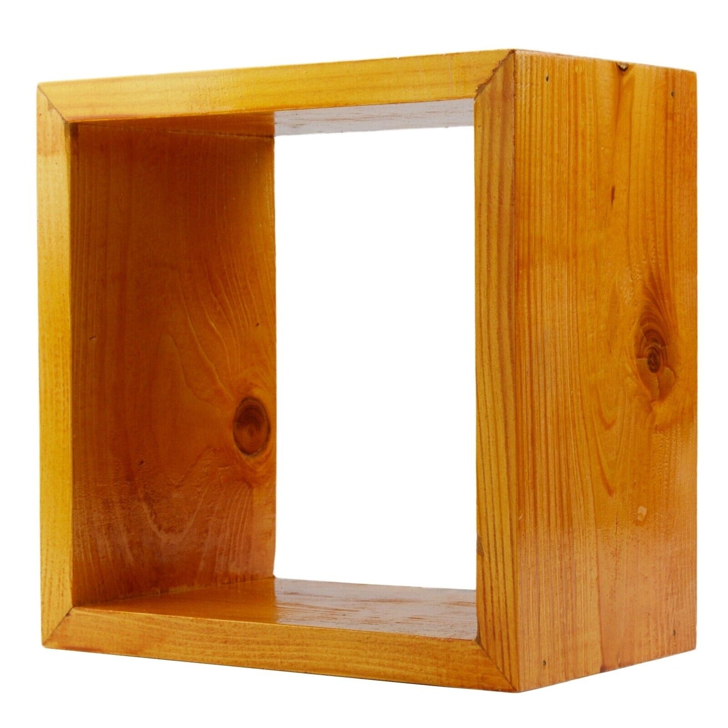100% Solid Wood Floating Cube Shelves Wall Hanging Storage Display Deco Shelving