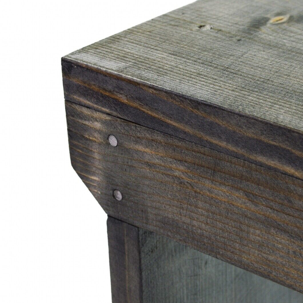 Natural Wooden Step Stool Rustic Shabby Chic Rectangle Seat Multiple Scandinavia