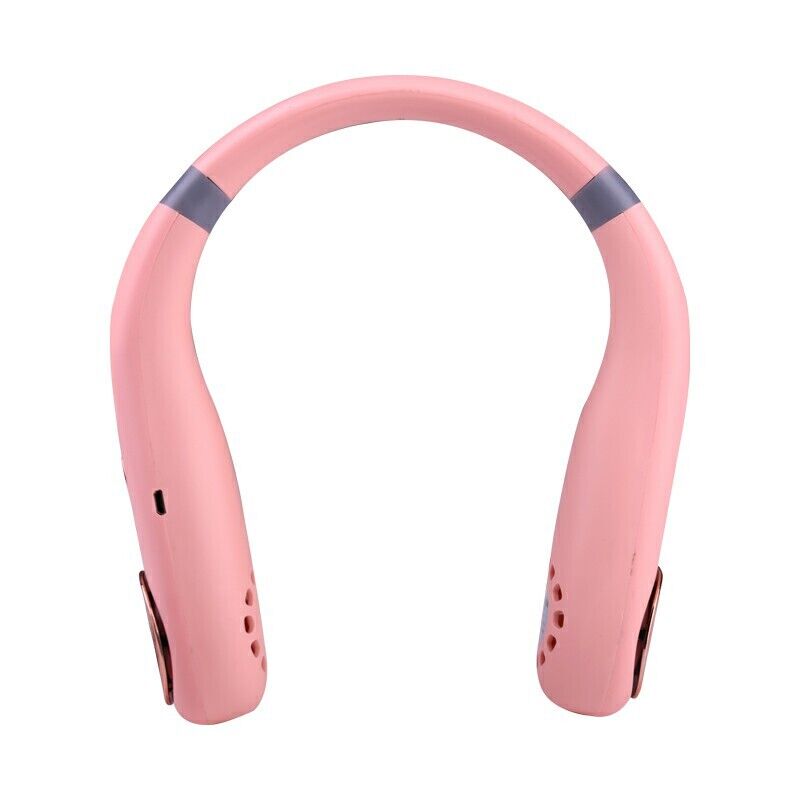 Portable Mini Neck Fan Hanging USB Rechargeable Air Cooler Leafless Fan 2400mah