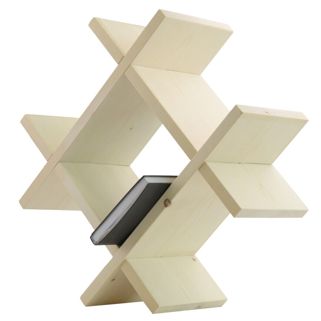 Handmade Wooden Bookcase Bookshelf Storage Shelf Unit Display Stand Wall