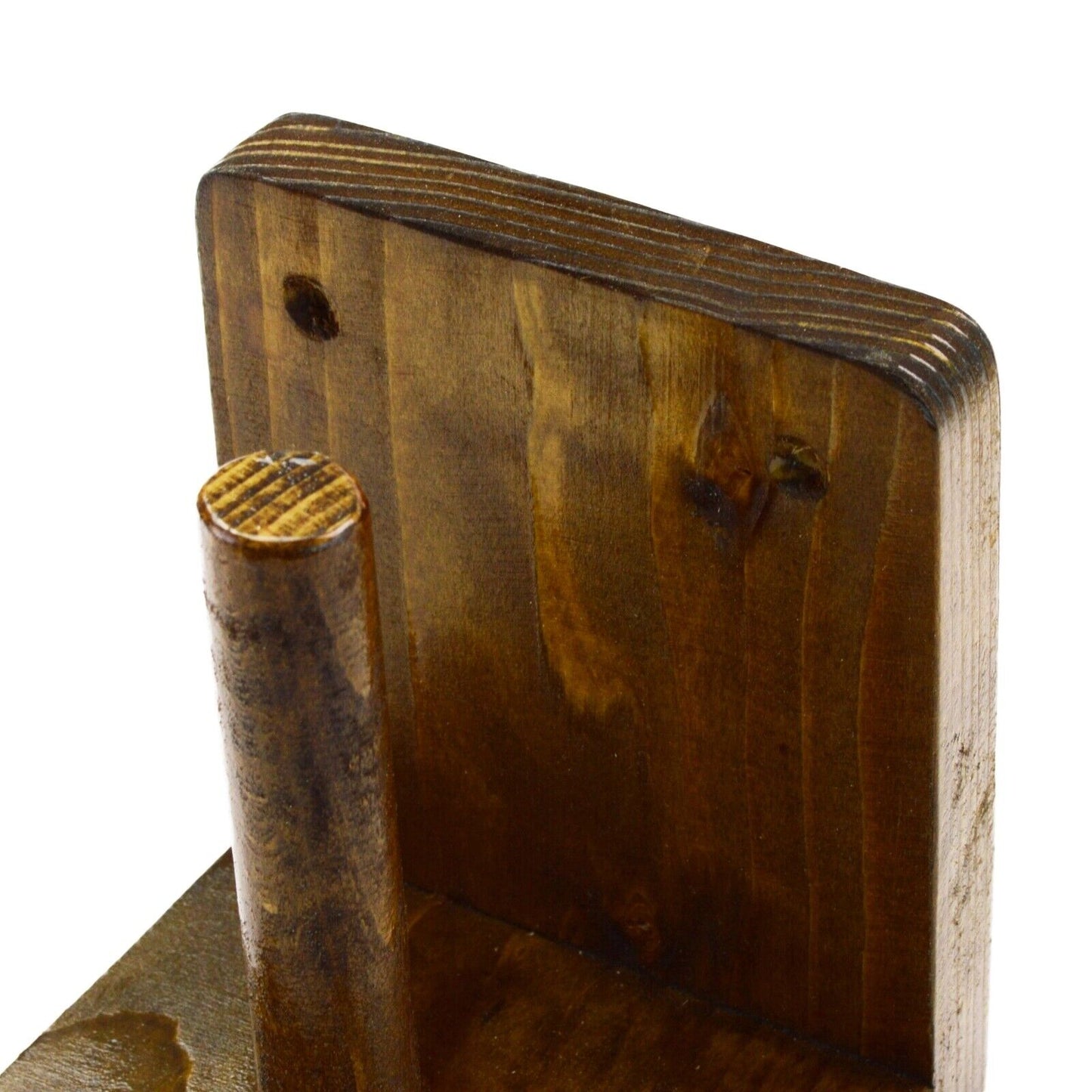 Wooden Toilet Loo Roll Holder Tissue Storage Wall Mounted Unique Accessory