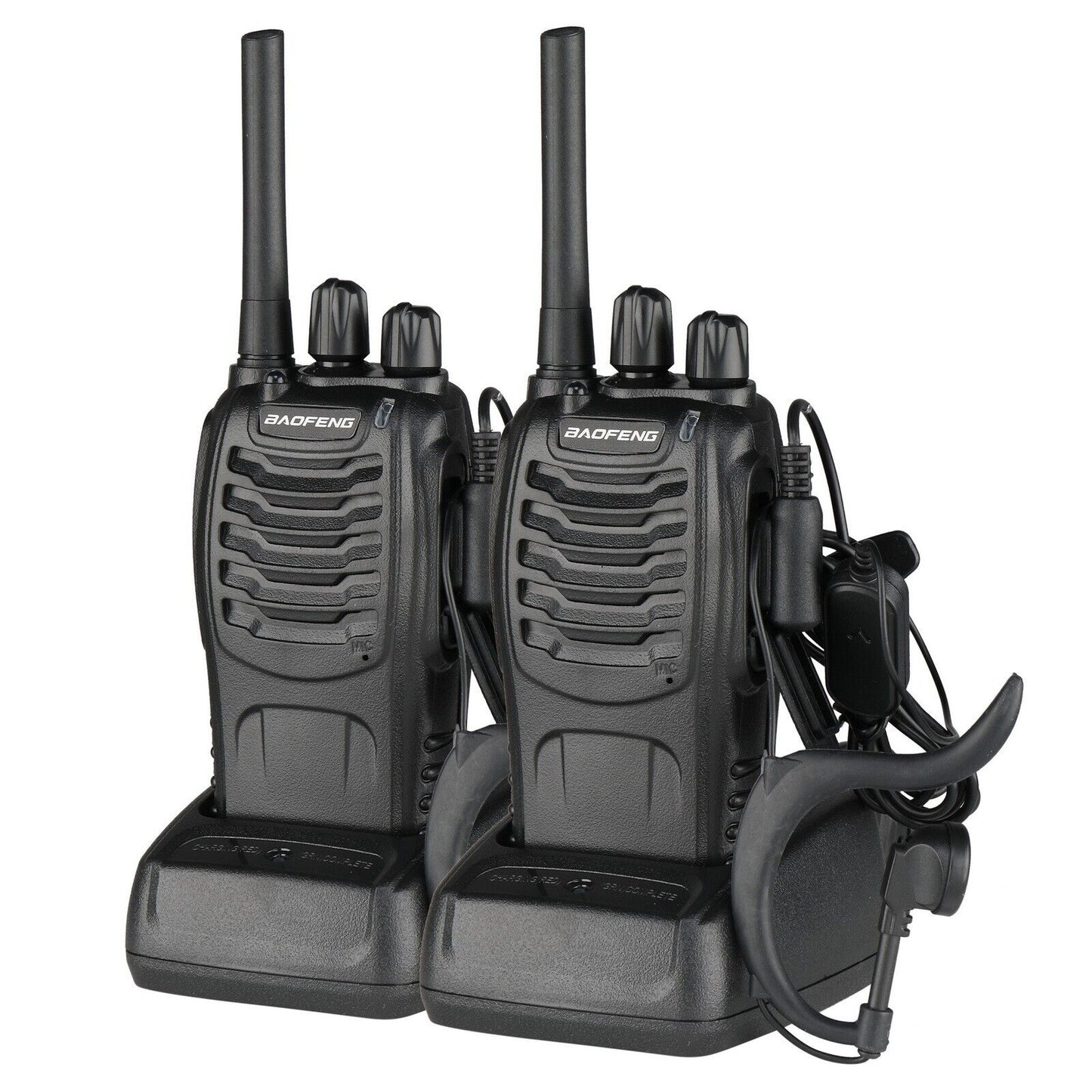 2x Baofeng BF-88e PMR446 Walkie Talkie Long Range Two Way Radio + Earpiece