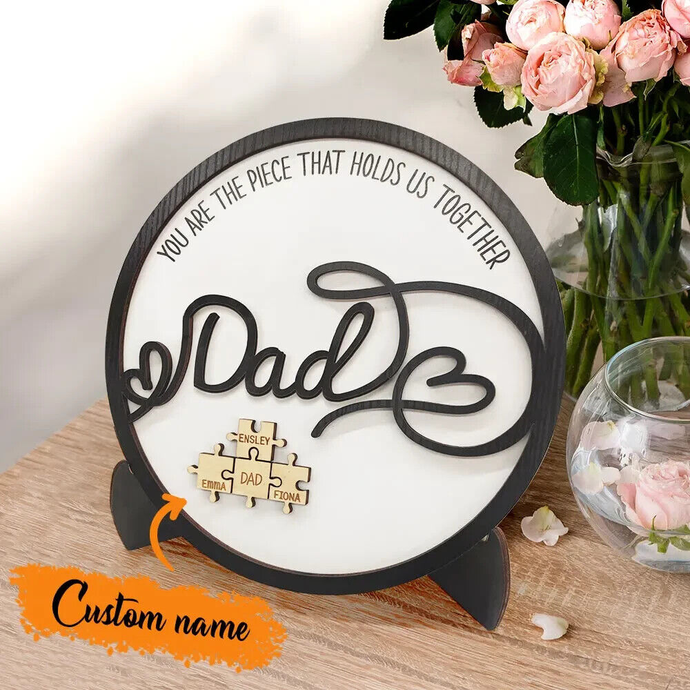 Personalised Puzzle Pieces Names Dad You Are the Piece that Holds Us Together