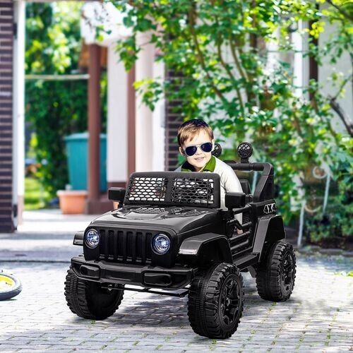 HOMCOM 12V Kids Electric Ride on Car Toddler Truck Off Road Remote Control Black