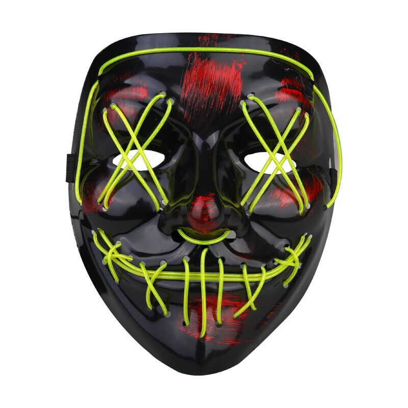 Light Up Purge Horror Full Mask Led Mask Halloween Fancy Dress Scary Costume