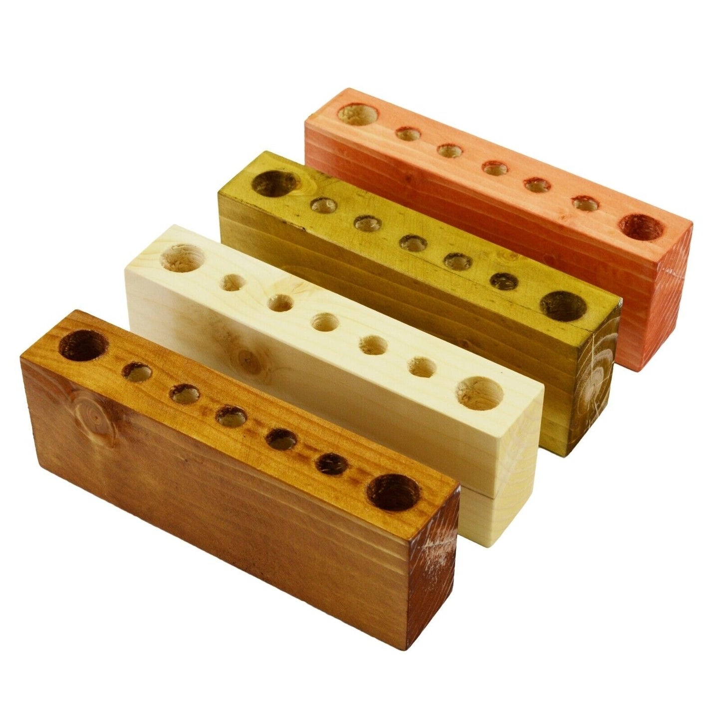 Wooden Pen Pencil Storage Holder Handmade Rustic Table Desk Organizer Tidy
