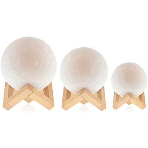 3D Moon Night Light Romantic 16 Colors LED Bedside Touch Lamp USB With Remote