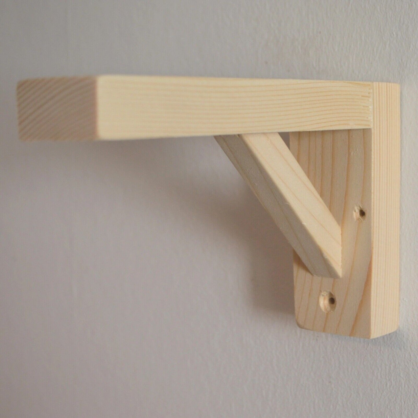 Latxot Woodwork Natural Pine Wooden Shelf Brackets Bracket Multiple Dimensions