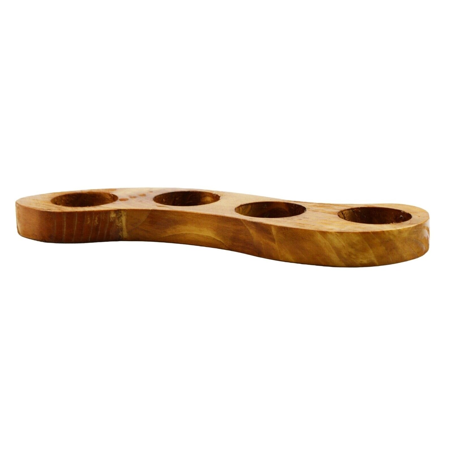 4 Tea Light Candle Holder Romantic Ambient Table Centrepiece Solid Wood Decor