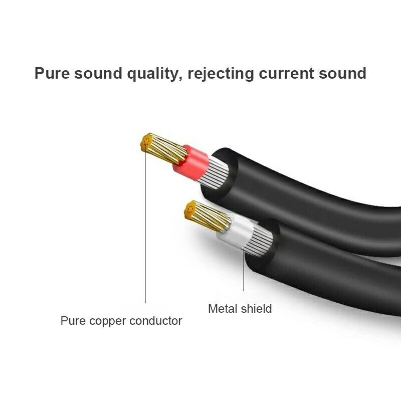 Audio AUX Cable Braided 35mm Jack Wire Stereo for iPhone iPod Headphone CAR UK