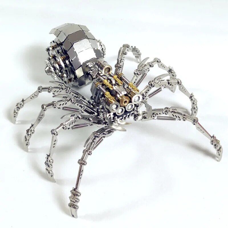 3D Metal Model Kits Spider Light Up Adult Punk Steampunk Mechanical Building Kit
