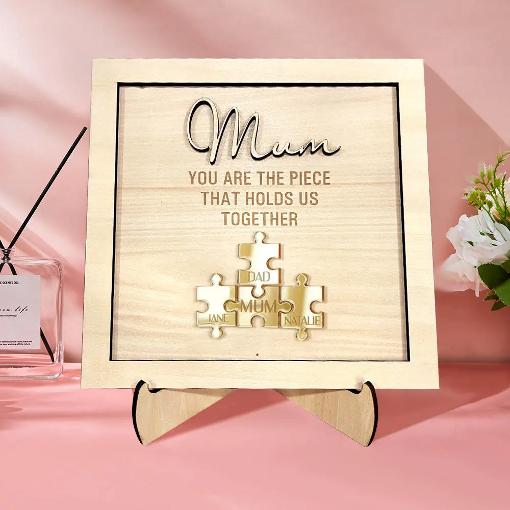 Personalised Puzzle Pieces Name Mum You Are the Piece that Holds Us Together