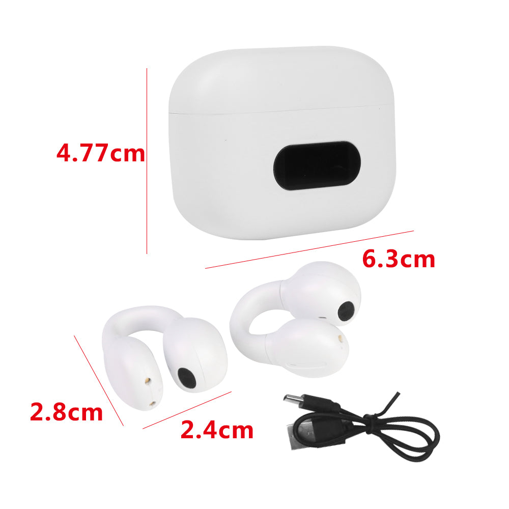 Wireless Ear-Clip Bone Conduction Earphones Bluetooth 5.3 Clip-On Earbuds UK