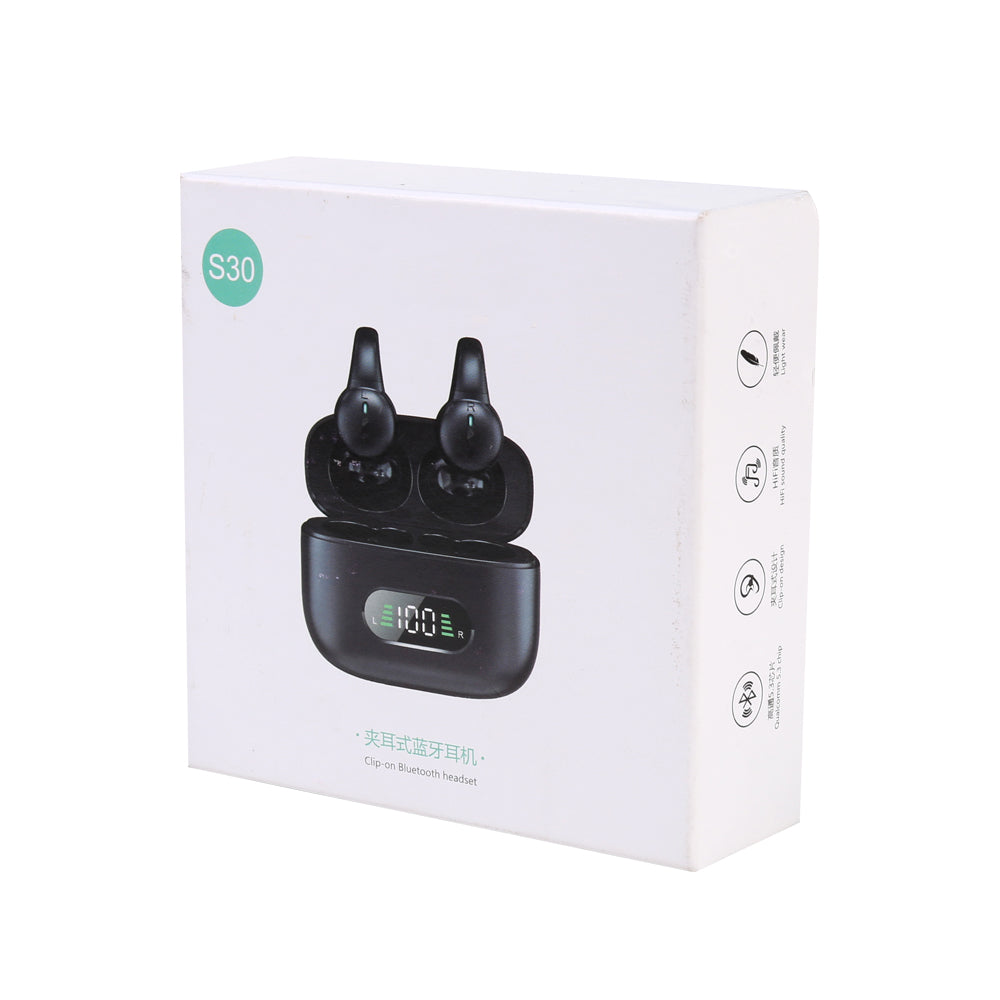 Wireless Ear-Clip Bone Conduction Earphones Bluetooth 5.3 Clip-On Earbuds UK