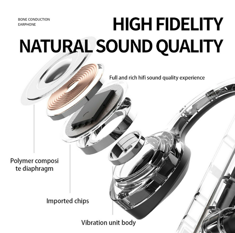 Bone Conduction Bluetooth Earphones Wireless Headset Sport Headphones Waterproof