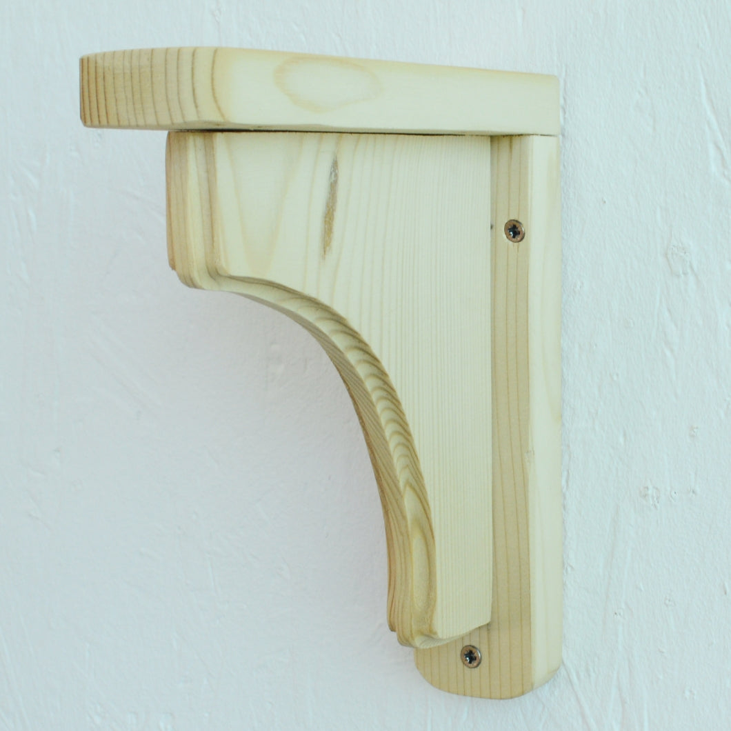 Eco Friendly Natural Pine Wooden Shelf Brackets Bracket Multiple Dimensions