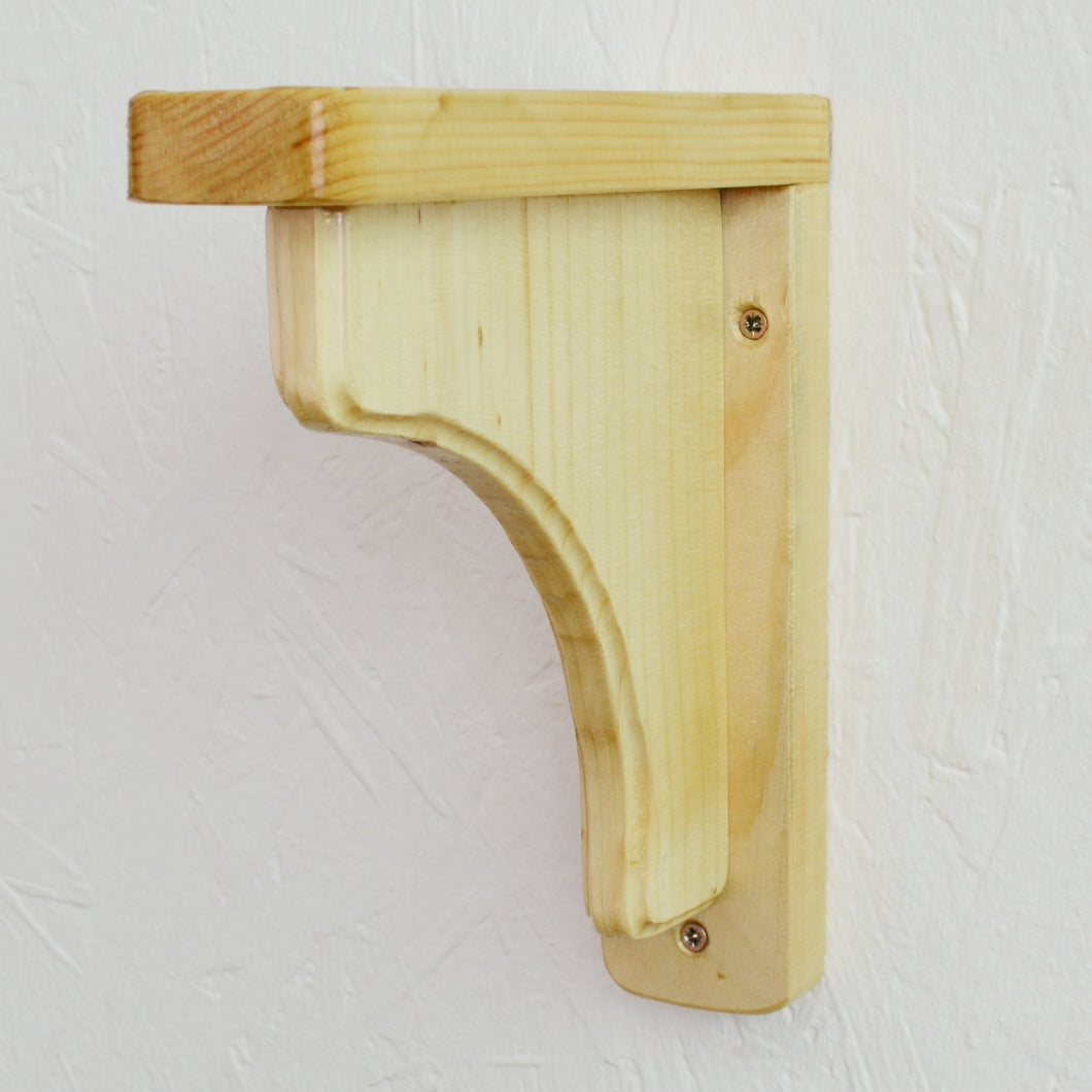 Eco Friendly Natural Pine Wooden Shelf Brackets Bracket Multiple Dimensions