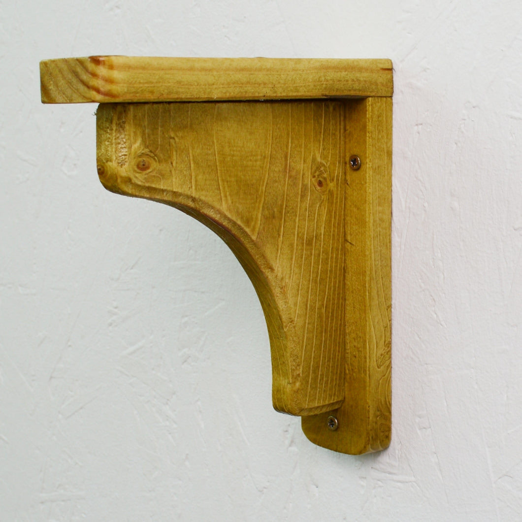 Eco Friendly Natural Pine Wooden Shelf Brackets Bracket Multiple Dimensions