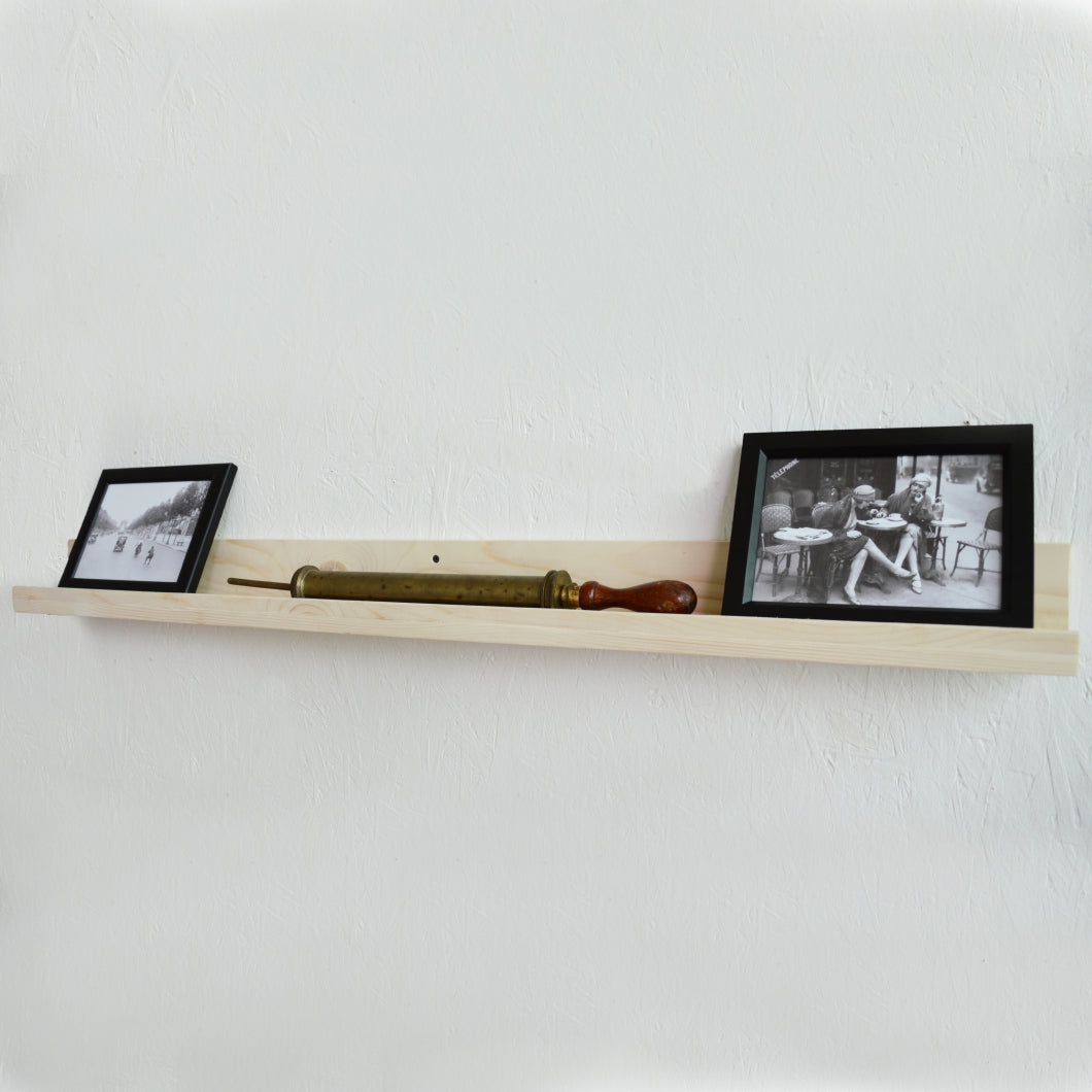 Floating Wall Shelves Slim Wooden Picture Ledge Display Rack Book Mounted Shelf