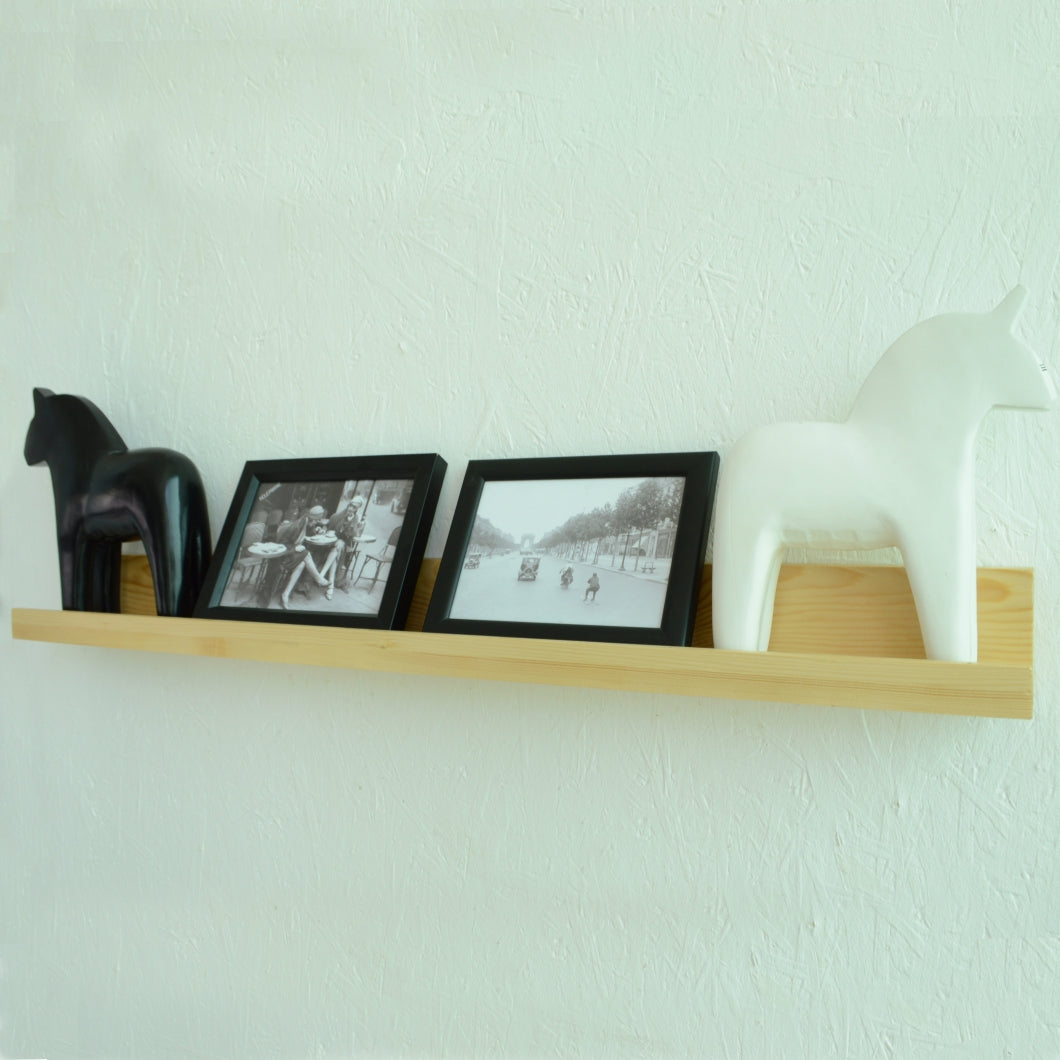 Floating Wall Shelves Slim Wooden Picture Ledge Display Rack Book Mounted Shelf