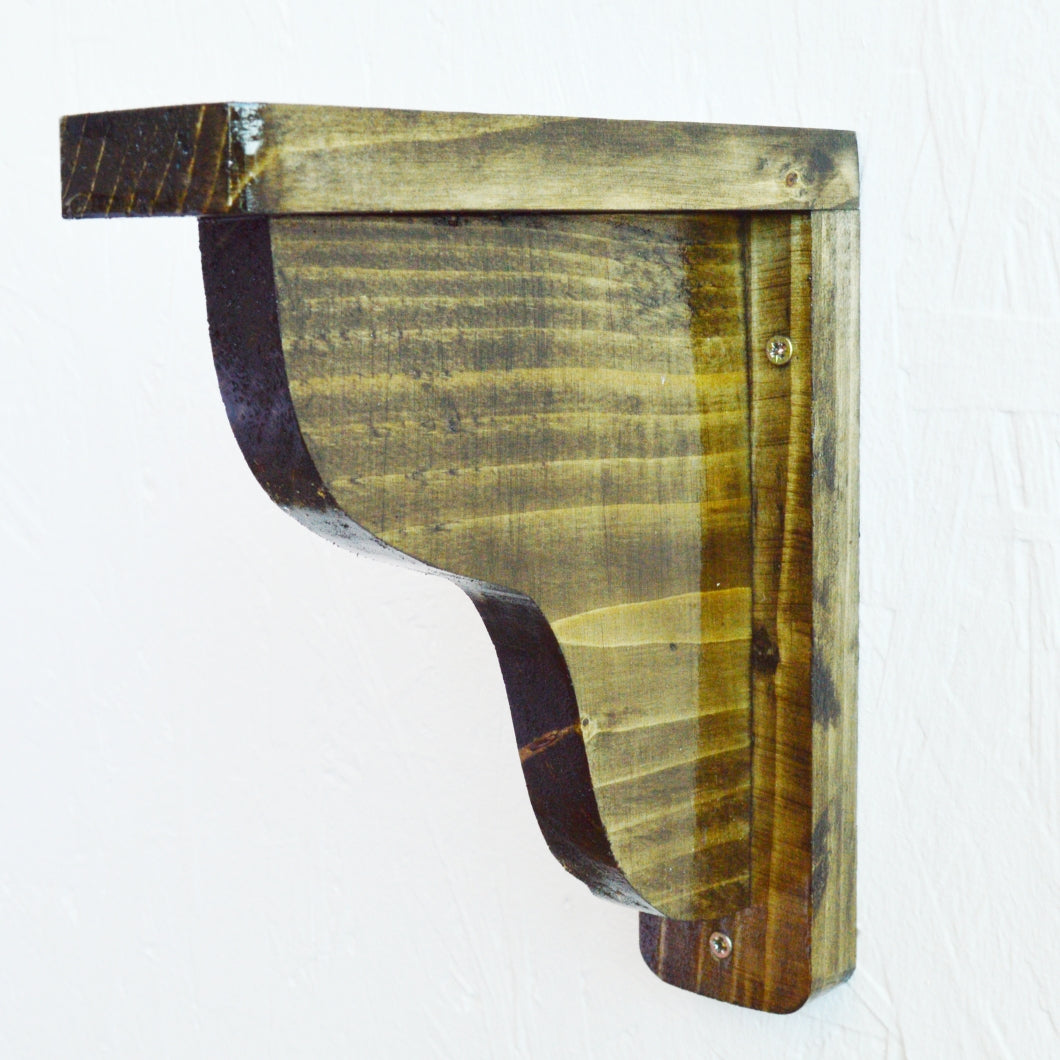 Handmade Natural Pine Wooden Shelf Brackets Bracket Multiple Dimensions ECO +