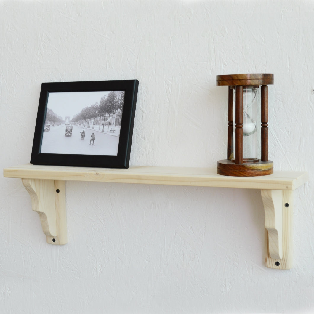 Handmade Natural Wood Wooden Shelf Storage Unit Stand Wall Mounted Shelves ECO