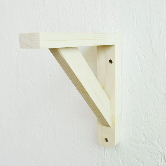 Ladom Eco Natural Pine Wooden Shelf Brackets Bracket Multiple Dimensions