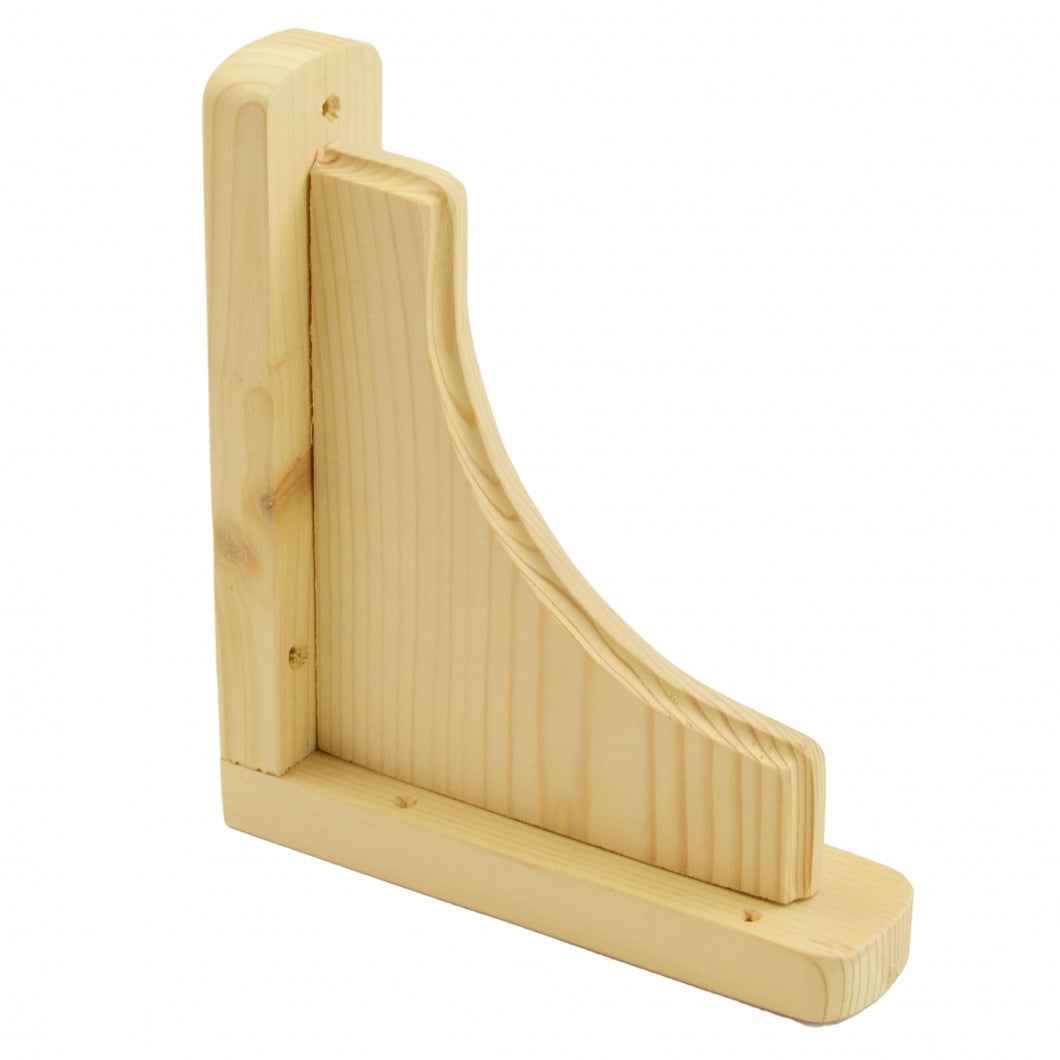 Eco Friendly Natural Pine Wooden Shelf Brackets Bracket Multiple Dimensions